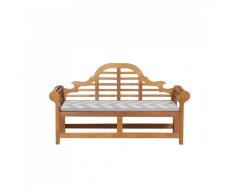 Panchina in legno 180cm con cuscino grigio beige zigzag JAVA marlboro
