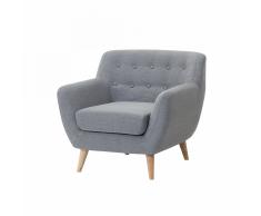 Poltrona imbottita in tessuto grigio MOTALA
