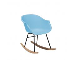 Sedia a dondolo in plastica azzurra HARMONY