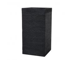 Vaso da fiori rettangolare 40 x 40 x 77 cm nero DION