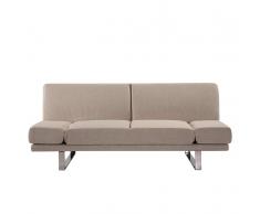 Divano letto 3 posti in tessuto beige DUBLIN