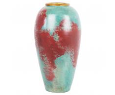 Vaso decorativo rosso e verde menta CARTEIA