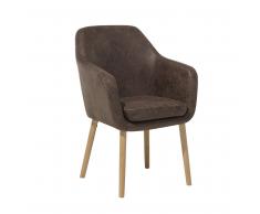Sedia da pranzo in colore marrone vintage YORKVILLE