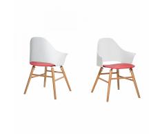 Sedia da pranzo in plastica rossa BOSTON