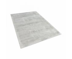 Tappeto grigio chiaro rettangolare in viscosa - 80x150cm - GESI