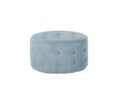 Pouf poggiapiedi ottomano in tessuto grigio TAMPA