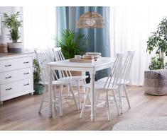 Tavolo da pranzo in legno bianco 120 x 75 CARY