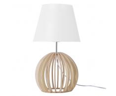 Lampada da tavolo in legno bianco SAMO