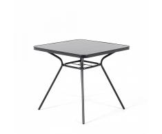 Tavolo da giardino in acciaio nero - Tavolo quadrato da giardino 80x80 - LIVO