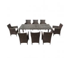 Set da giardino in rattan marrone ITALY