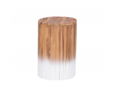 Comodino in legno di teak chiaro/bianco MOVAS