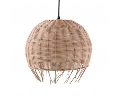 Lampadario in rattan marrone chiaro DRINO