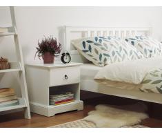 Comodino bianco con un cassetto, GILBERT