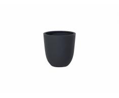 Vaso da fiori moderno in vetroresina nera - 50x50x50cm - OHRIT