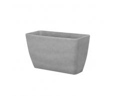 Vaso da fiori moderno rettangolare grigio 74x32x45cm BARIS