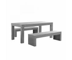 Set da giardino di un tavolo in cemento e 2 panchine - TARANTO