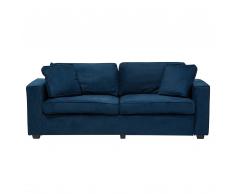 Divano moderno 3 posti in velluto blu marino FALUN