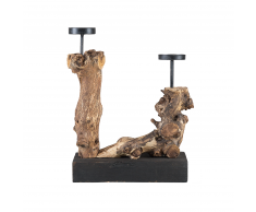 Candelabro decorativo in legno FLORES