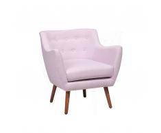 Poltrona in tessuto rosa pastello - DRAMMEN