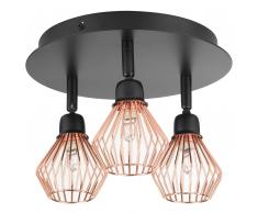 Lampada da soffitto nero / rame VOLGA M
