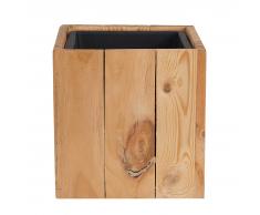 Vaso per piante in legno naturale 28 x 28 x 28 cm AKRINI