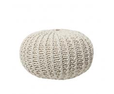 Pouf poggiapiedi in tessuto beige 50 x 35 cm CONRAD II