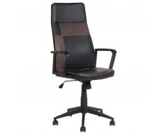 Sedia da ufficio con altezza regolabile in color nero e marrone DELUXE