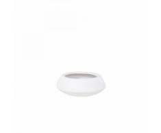 Vaso da fiori moderno in vetroresina bianca - 23x23x13cm - ISEO