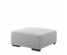 Pouf poggiapiedi ottomano in tessuto grigio LUNGO