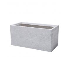 Vaso rettangolare bianco da esterno 80 x 37 x 38 cm MYRA