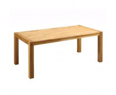 Tavolo da pranzo rettangolare in legno di quecia chiaro 180x90cm NATURA