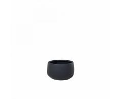 Vaso da fiori moderno in vetroresina nera - 30x30x19cm - CORRIB
