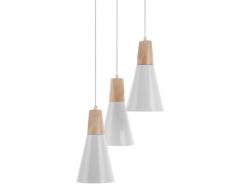 Lampadario moderno bianco a 3 punti luce TICINO