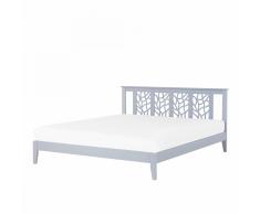 Letto matrimoniale moderno in legno grigio 180x200cm CALAIS