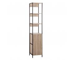 Libreria in colore legno naturale e nero HARROW