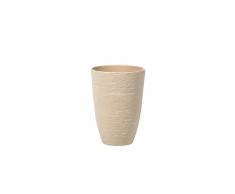Vaso tondo per interno ed esterno beige 35x35x50cm CAMIA