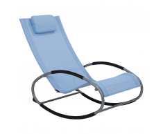 Sedia da giardino blu con funzione dondolo CAMPO