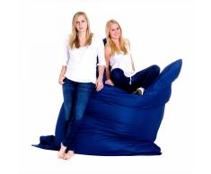 Poltrona sacco impermeabile in poliestere blu scura 180x230cm