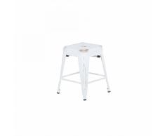 Sgabello da bar in metallo bianco dorato - Sgabello design da cucina - 46cm - CABRILLO