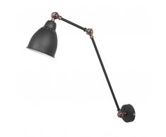 Lampada da muro in metallo color nero-rame MISSISSIPPI L