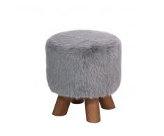 Hocker - pouf - ottomano - poggiapiedi - grigio - IOWA