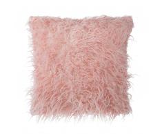 Cuscino decorativo in pelliccia finta 45 x 45 cm rosa DAISY