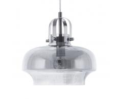 Lampadario pendente in vetro fumè grigio WILTZ
