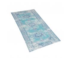 Tappeto Runner vintage 60 x 180 cm Blu ALMUS