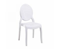 Sedia in acrilico bianco MERTON