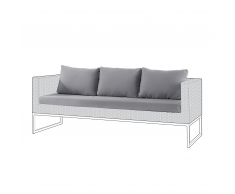 Set di federe per divano da giardino grigio CREMA