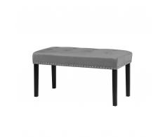 Panca camera da letto YORKTON in vellluto grigio