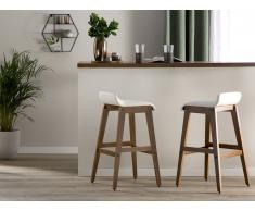 Set di 2 sgabelli da bar in colore bianco CODY