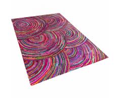 Tappeto multicolore rettangolare in cotone e poliestere - 160x230cm - KOZAN