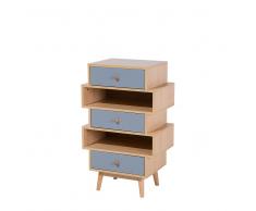 Cassettiera marrone in legno da 3 cassetti MORADA